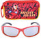 Marvel Avengers Boys Sunglasses for Kids with Super Hero Glasses Case Protective Toddler and Youth Sun Shades (Red Iron Man)