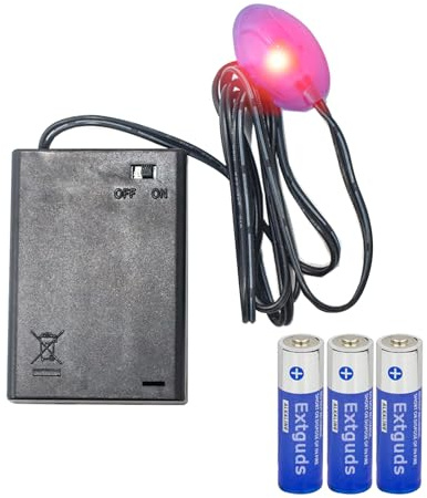 Fausse alarme de voiture factice (piles incluses), lumière LED rouge simulant un système de sécurité, avertissement antivol, lampe clignotante (détection de lumière) 1 pièce, lumière rouge