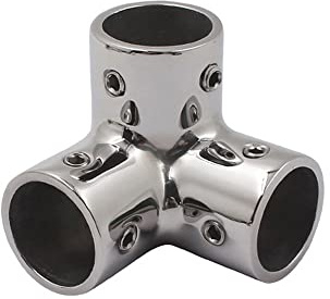 Handlauf Edelstahl, 25mm T-Rohr Rohrverbinder, 3-Wege Eck Handlauf Armatur für Boote, Marine Qualität, Handlauf Armatur für Yachten