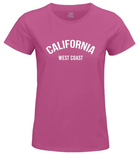 Republic Of California WOREPCZTS100 - Maglietta da Donna California West Coast, Taglia XXL, Fucsia, XXL
