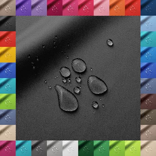 Patchhome Oxford Polyester Öko-Tex Gewebe, Wasserdicht, Polyesterstoff, Meterware mit 160cm Breite reißfest und pflegeleicht (Schwarz)