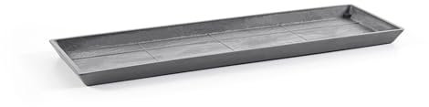 ECOPOTS Soucoupe Rectangular 55 New Gris - 53,5 x 15,5 x H. 3,3 cm