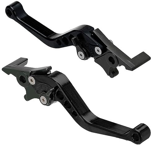 MOCNT 1 Paio Leve Frizione Freno Moto 22mm Motociclo Leva Maniglia Pompa Freno Frizione Regolabile CNC Alluminio Maniglia Leva del Freno Doppio Disco Scooter Universali Nero