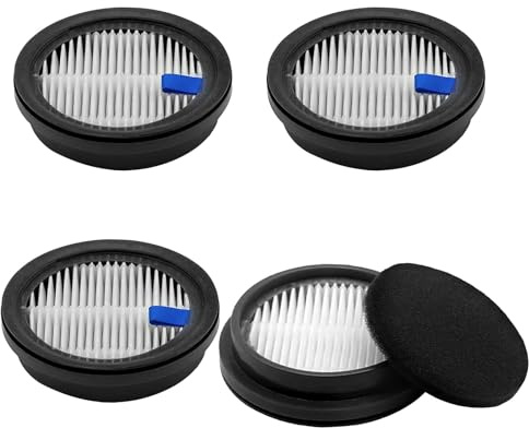 VIKKSAER HEPA-Filter-Set mit Schwammfilter, Ersatz für Afoddon A200Pro/A200 & ORFELD B08/C10A/C10G & NEQUARE S12 S25 S26 Serie schnurlose Staubsauger, 4 Stück