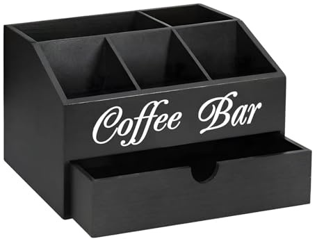 Organizador de estación de café | Organizador de barra de café | Almacenamiento de cápsulas de café | Organizador de condimentos de café | Almacenamiento de encimera Revoluciona tu cocina para