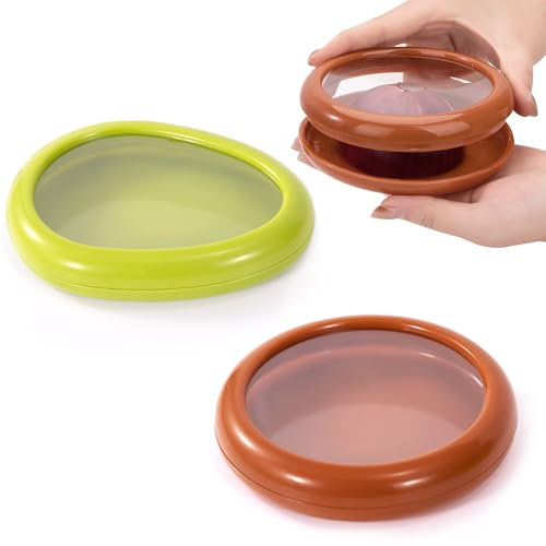 Heveer Recipientes de Alimentos para Frutas y Verduras Contenedores de Almacenamiento Reutilizable para Mantener Frescos los Alimentos 2 Piezas