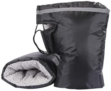 ZKSJFU 2 Pièces Gants De Guidon Moto pour Moto Guzzi V85TT V 85, Hiver Protège Mains Chauds Résistance Au Froid Gants De Guidon De Moto Manchon Velo Guidon,A
