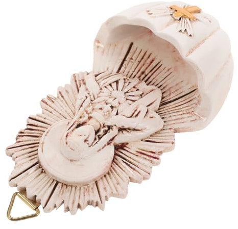 Yardenfun Family Holy Water Basin Housewarming Decor Church Wall Holy Water Holder for Wall Water Fountain Holy Quotes Water Bottle Jesus Holy Water Font Green Wall Hanging Resin