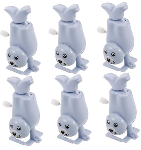 Toyvian Jouet Phoque à Remonter 6 Pièces en Plastique, Marche