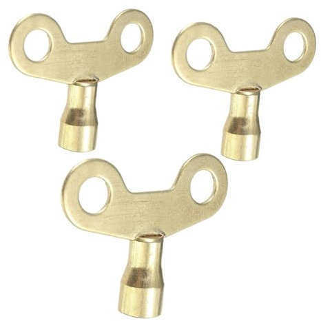 3Pcs Solid Brass Universal Radiator Plumbing Bleed Key, Radiator Key,Radiator Bleed Key, Radiator Key Bleed Key, Bleeding Key for Radiators,6mm Radiator Key for Venting And Bleeding Radiators