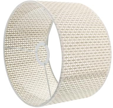 HOMSFOU Lampenschirm Imitat Gewebt Rattan-lampenschirm Moderner Stil Lampenbezug Schreibtischlampenschirm Beige Leicht Bruchfest