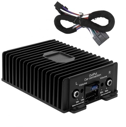 DriSentri Amplificador de rango completo de 4 canales, amplificador de potencia de modificación de audio de 80 pulgadas de ancho x 4 pulgadas, procesador de sonido digital clase A/B para reproductor