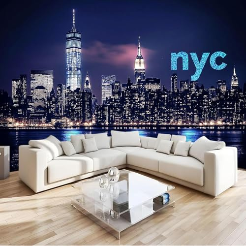Fotomurales Decorativos Nueva York Papel Pintado 430x300 cm 3D Mural Nueva York Murales Póster Pared No Tejido Dormitorio Salón Paredes Decoración Fotomural Panorámico q1962