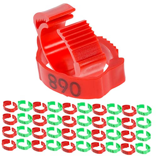 DECOMELODY 200stücke Hühner Fußringe Geflügel Beinmarkierungsringe Hühnerarmbänder Zur Identifikation Für Geflügelzucht Leicht Und Langlebig Für Einfache Haltung Und Sortierung
