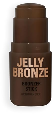 Revolution Jelly Bronzer Tint - Bronceador en gel para un efecto luminoso natural en mejillas, vegano y no testado en animales - Dark Cocoa - 8 g