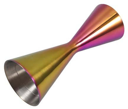 Amosfun Misurino Per Barman Doppio in Acciaio Inox 30/45 Ml Design a Colori, Accessorio Bar Versatile Per Cocktail e Preparazioni Professionali