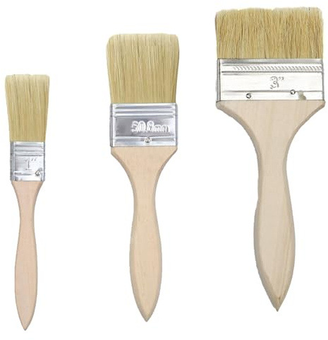 Pinsel Set,3 Stück Holzgriffpinsel,Pinsels lasur Holz,Lasurpinsel Holz,Paint Brush,Pinsel für lackfarbe,geeignet zum Fechten, Dekorieren, Malen(25/45/72mm)