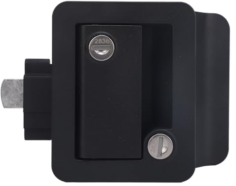 SEAFRONT Barra di Serratura della Porta D'ingresso del Castello per - Robusto e Sicuro per Spessore Merci, Rimorchio per Cavalli - Nero