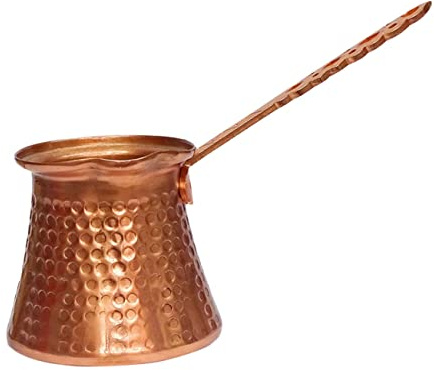 ERINGOGO Cafetière Turque Rétro Cuivré Résistante Chaleur Pot à Café Multifonction Compact pour Thé et Boissons Chaudes Récipient Professionnel