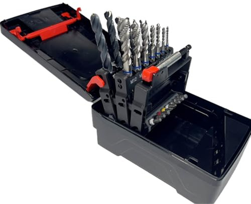Würth Bohrer & Bit Sortiment 4 in 1 Gewinde Spiralbohrer Varytap 0653800114 - Set mit HSS Spiralbohrern, Gewindebohrer Varytap, PH und TX Bits und Bithalter