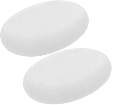 COLLBATH Piedras de Masaje de Mármol 2 Piezas Conjunto Aceites Esenciales Compresas Frías y Calientes para Spa Relajación Corporal y Facial Cuidado Bienestar Tapas Naturales