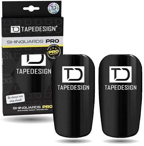 TAPEDESIGN – Protège-Tibia Foot Enfant & Adulte – Ultraléger, Antidérapant & Thermoformable – Shin Pads Personnalisables – Petit Protège-Tibia Football Noir