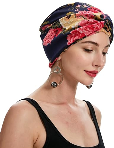 ZLYC Bonnet de chimiothérapie pré-noué pour Femme Turban léger | Bandeau noué africain