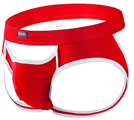 Generisk jockstrap för män, atletisk supporter för män, sexig jockstrap herrunderkläder, underkläder, män, onepiece, röd, L