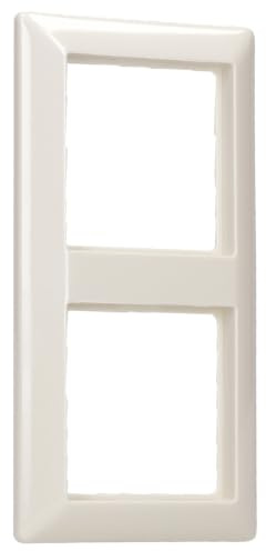 Jung AS582 - Marco embellecedor doble con montaje vertical/horizontal, blanco marfíl