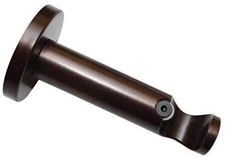 Gardinia 31370 Traeger für Gardinenstangen 1-läufig offen, Serie Chicago, Durchmesser 20 mm, Bronze