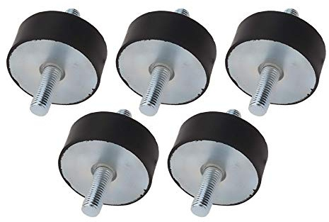 50x20mm Gummi Schwarz Doppelschraube Silentblock M10 Anti-Vibration Halterung für Industrie 5er Set