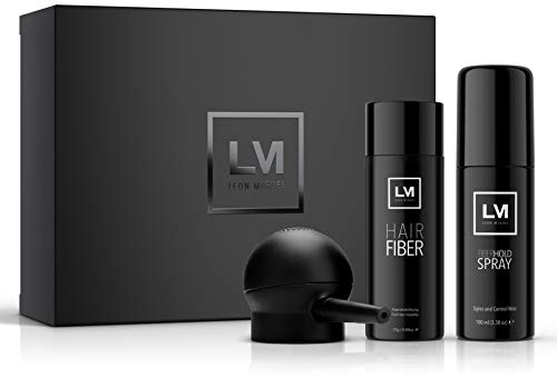 LEON MIGUEL All In One Box | Hair Fiber, Fiber Hold Spray + Applicator (Weiß)