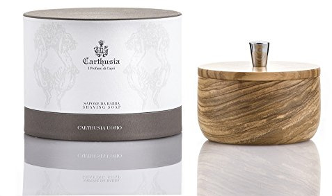 CARTHUSIA Holzschale mit Bartseife 150 g