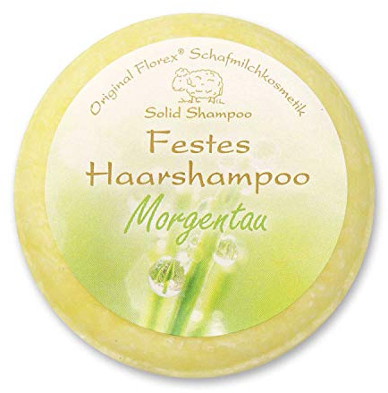 Florex Festes Haarshampoo Morgentau mit Schafmilch verpackt in Folie 58 g