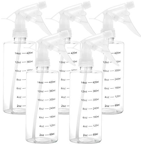 Youngever Lot de 5 Vaporisateur Vide Plastique 500ML, Bouteille Pulverisateur 500ML, Flacons Pulvérisateurs