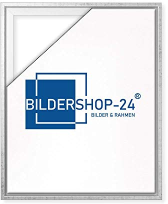 Bildershop-24 Schattenfugenrahmen mit Schattenfuge Lemgo Rahmen für Keilrahmenbilder und Leinwände 90 X 120cm Weiß Grau Antik