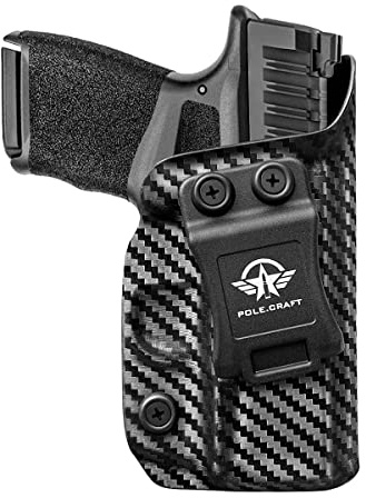 Hellcat Holster IWB Carbon Fiber Kydex Holster Custom Fit: Springfield Armory Hellcat - Innen Bund verdeckt tragen - Mag-Button abdecken - Erweiterter Eingang - Kein Verschleiß, kein Jitter