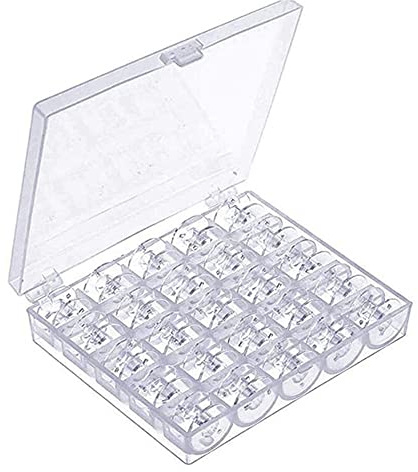 Sewing Machine Bobbins symaskin, 25 stycken symaskin spolar i plast, transparent symaskinspole för Elna, Janome, Brother, Singers, Veritas, Babylock, Kenmore