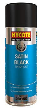 Hycote Colour Spray Paint XUK0271 Satin Black 400ml x 24