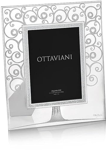Ottaviani Portafoto della Collezione Albero dell'amore in Cristallo e foglia argento Tecnologia Silver Foil cm 13x18
