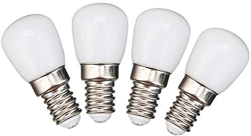 Ampoule Frigo, 3W Lampe E14 LED pour Refrigerateur, Équivalent 30W Incandescent, Blanc Chaud 2700K, 300LM, Non Dimmable, Petit Ampoule LED E14 pour Frigo, Hotte Cuisin, Lampe de Sel, Lot de 4