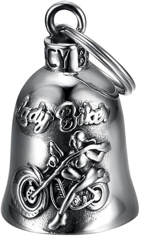 MOCY BELL - Moto campana Lady Biker Guardian Gremlin Mocy Bell Acciaio inox Argento