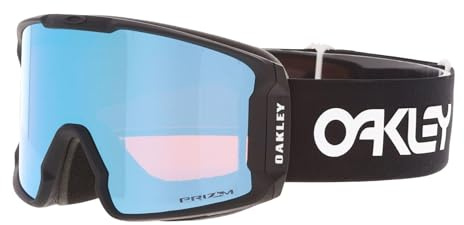Oakley Line Miner M OO7093 Factory Pilot Black/Prizm Snow Sapphire Iridium Ski Goggles for Men for Women+ Bundle Accessory Leash Kit, Microfiber Pouch