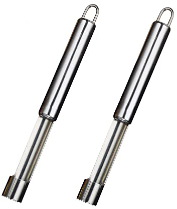 Descorazonador de Manzanas,2 PCS Cortador de Acero Inoxidable Saca Corazon Manzana Removedor de Descorazonador de Manzana Cortador Manzana para Hogar Cocina Peras Pimientos Miel Gala Manzanas