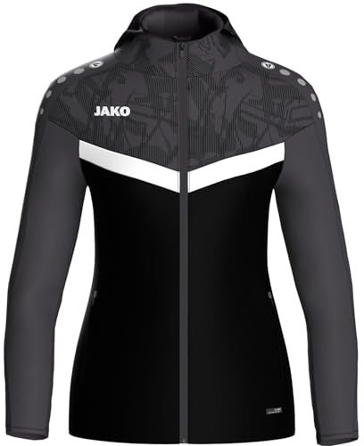 JAKO Iconic Kapuzenjacke - Zipper Hoodie Herren, Bequeme Sweatjacke mit Keep Dry Funktion aus 100% recyceltem Polyester