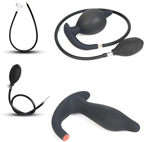 2024-Neu Aufblasbar Analplug mit Pumpe & Analdusche Frau Herr Einlauf Klistier,Buttplug Riesen Anal Dildo Anal Spreizer Vaginal Spülung,Analplug für Männer Frauen Anfänger,SM Masturbator Anal Toy (B)