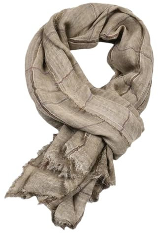 Bciopll Roter Schal für Herren, kariert, Batik, warm, lässig, Herbst-Winter-Accessoires, khaki, One size