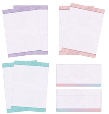 Briefpapier-Set 30 Briefbögen DIN A4 + 15 Umschläge DIN-lang haftklebend Motiv Mandala MIX beidseitig beschriftbar und bedruckbar für Geburtstag Hochzeit Einladung Geschenk Firmenpost Ostern