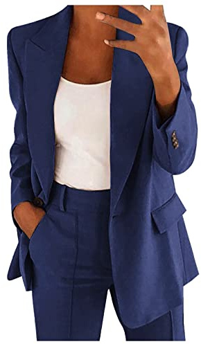 Zweiteiler Damen Hosenanzüge Hosenanzug Damen Festlich Elegant 2 Teiler Anzug Damen Business Blazer Anzugjacke und Anzughose Outfit Arbeitskleidung Mode Modern Sportlich Freizeitanzug