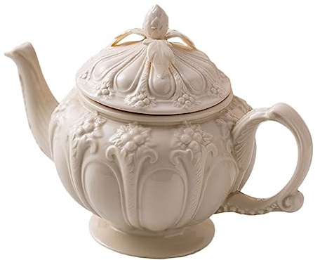 CIYODO 1pièce Théière Vintage Anglaise Émaillée Pour Café Et Thé Service à Café Élégant Avec Poignée Confortable Décoration De Table Classique